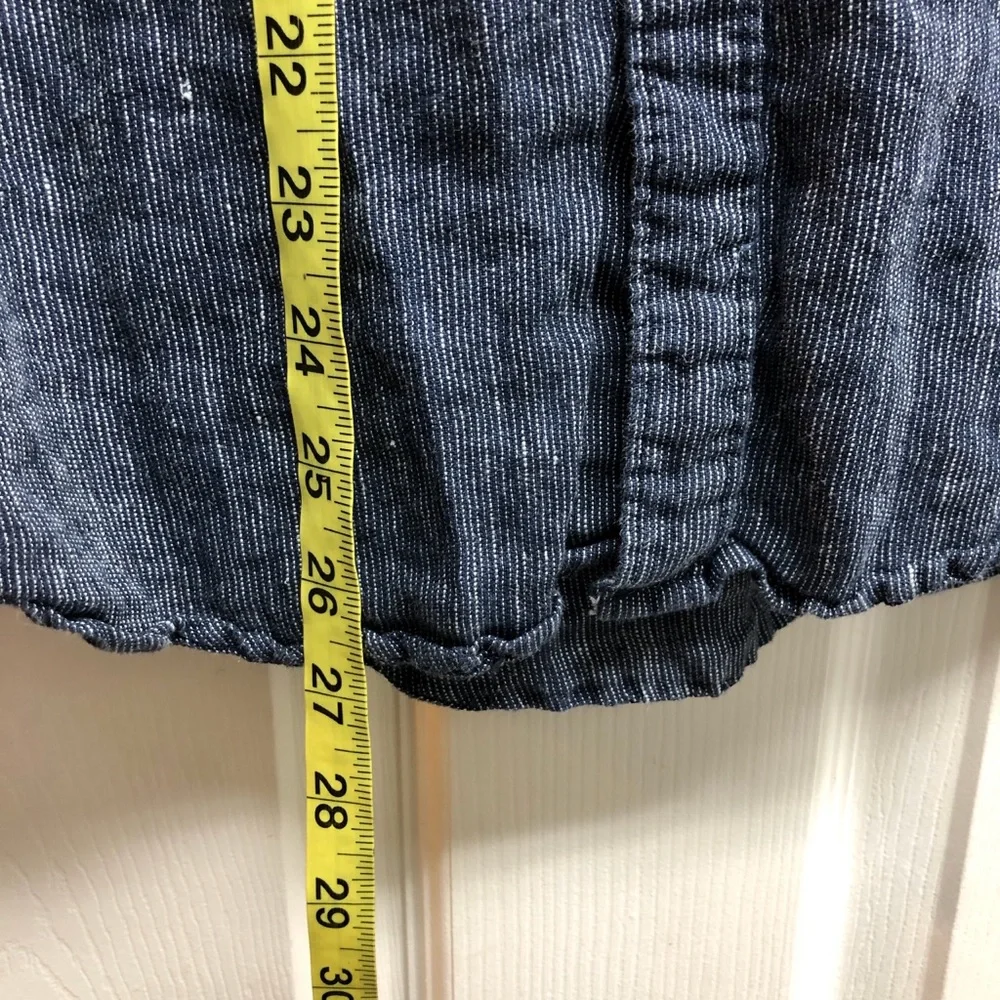 Denim & Flower Men's Short-Sleeve Button-Down Shirt - Dark Blue - Picture 4 of 6